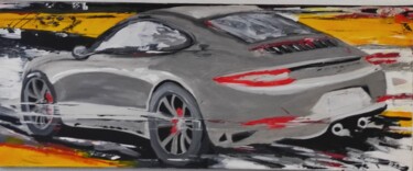 Painting titled "Porsche 991, 911 in…" by Sepp Wörle, Original Artwork, Acrylic