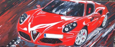 Pittura intitolato "Acrylbild Alfa Rome…" da Sepp Wörle, Opera d'arte originale, Acrilico