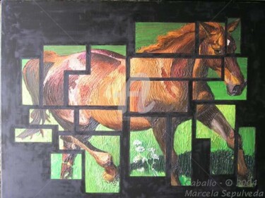 Painting titled "Caballo" by Marcela, Original Artwork