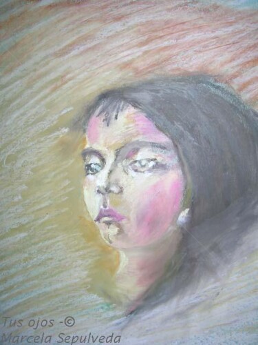 Pintura titulada "Tus ojos" por Marcela, Obra de arte original