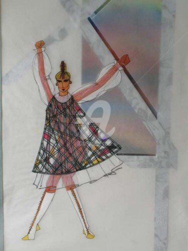 Ζωγραφική με τίτλο "Mondrian" από Marcela, Αυθεντικά έργα τέχνης, Άλλος