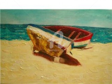 Painting titled "Bote II" by Marcela, Original Artwork