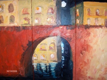 Pintura titulada "Puente II" por Marcela, Obra de arte original