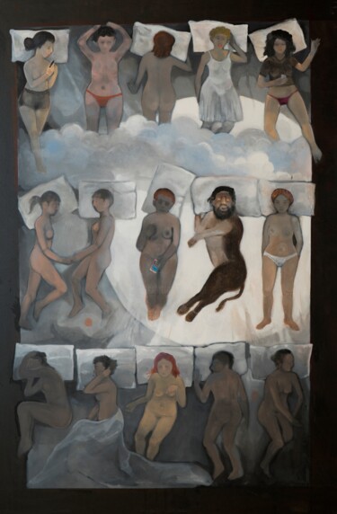 Painting titled "''Men's paradise''" by Serdar Şencan, Original Artwork, Acrylic