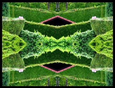 Arts numériques intitulée "symétrie verte" par Serein, Œuvre d'art originale