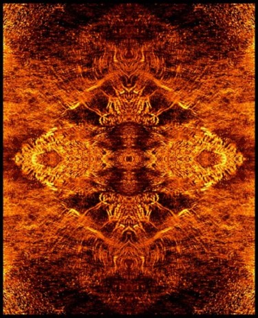 Arts numériques intitulée "symétrie orange 01" par Serein, Œuvre d'art originale