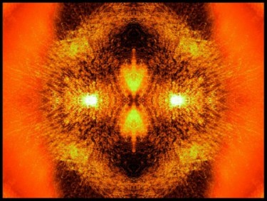 Arts numériques intitulée "symétrie orange 02" par Serein, Œuvre d'art originale