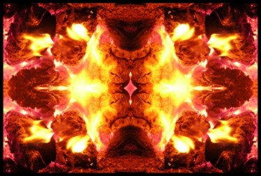 Arts numériques intitulée "symétrie feu 02" par Serein, Œuvre d'art originale