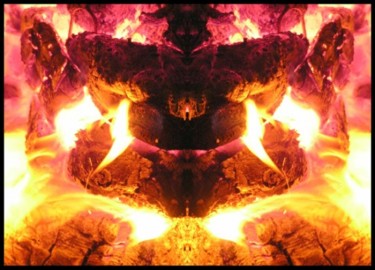 Arts numériques intitulée "symétrie feu 03" par Serein, Œuvre d'art originale
