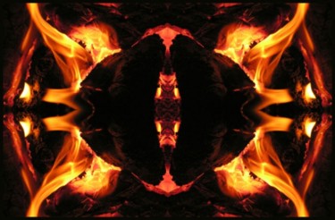 Arts numériques intitulée "symétrie feu 04" par Serein, Œuvre d'art originale