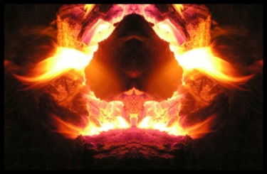 Arts numériques intitulée "symétrie feu 06" par Serein, Œuvre d'art originale