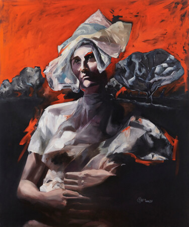 Pintura titulada "L'inatteso cambiame…" por Serena Battisti, Obra de arte original, Oleo Montado en Bastidor de camilla de m…