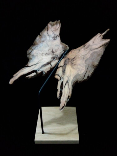 Скульптура под названием "Papillon" - Serendipity Liche, Подлинное произведение искусства, Дерево