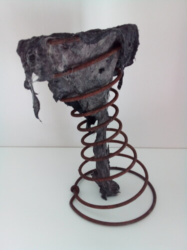 Sculpture intitulée "Black hole" par Serendipity Liche, Œuvre d'art originale, Fil de fer