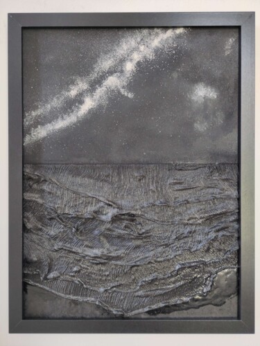 Sculpture titled "An infinite sea..." by Serendipity Liche, Original Artwork, Resin Mounted on Wood Panel