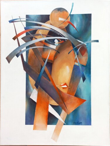 Malerei mit dem Titel "Nagoya" von Serg Sam, Original-Kunstwerk, Öl