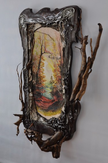 Sculpture intitulée "Осень жизни,как и о…" par Sergei Sapegin, Œuvre d'art originale, Tempera