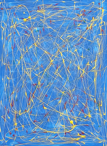 Рисунок под названием "Art 61" - Сергей Дегтярев, Подлинное произведение искусства, Акрил Установлен на Деревянная рама для…