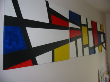 Peinture intitulée "quintet colors" par Serge Arnaud, Œuvre d'art originale, Acrylique