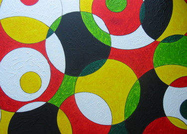 Peinture intitulée "bulles de savon col…" par Serge Arnaud, Œuvre d'art originale, Acrylique