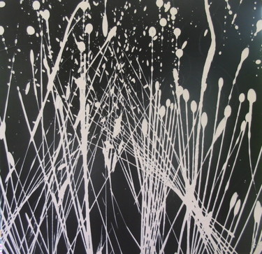 Peinture intitulée "epis de blé sur fon…" par Serge Arnaud, Œuvre d'art originale, Acrylique