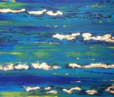 Peinture intitulée "ciel d'été aux siri…" par Serge Arnaud, Œuvre d'art originale, Acrylique