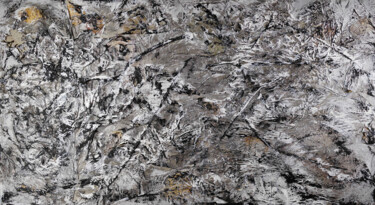 Malarstwo zatytułowany „Paysage végétal 4” autorstwa Serge Assmann, Oryginalna praca, Akryl Zamontowany na Drewniana rama no…