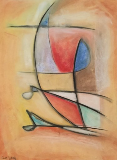 Painting titled "N1" by Serge Berry, Original Artwork, Pastel