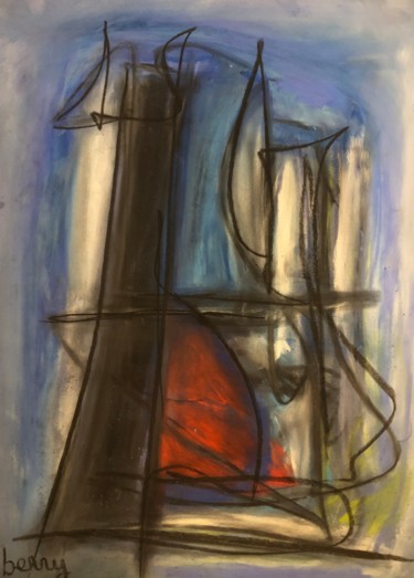 Painting titled "Les Anglais." by Serge Berry, Original Artwork, Pastel