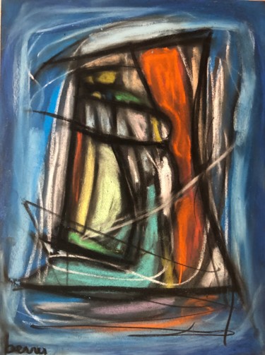 Peinture intitulée "Le radeau de la med…" par Serge Berry, Œuvre d'art originale, Pastel
