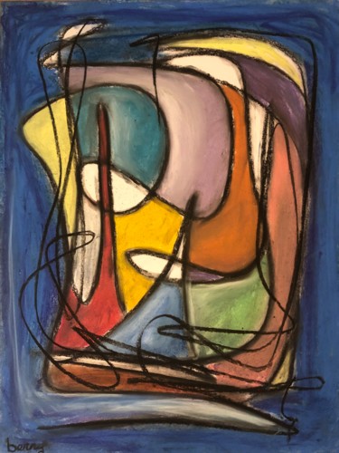 Peinture intitulée "Le Seigneur est mon…" par Serge Berry, Œuvre d'art originale, Pastel