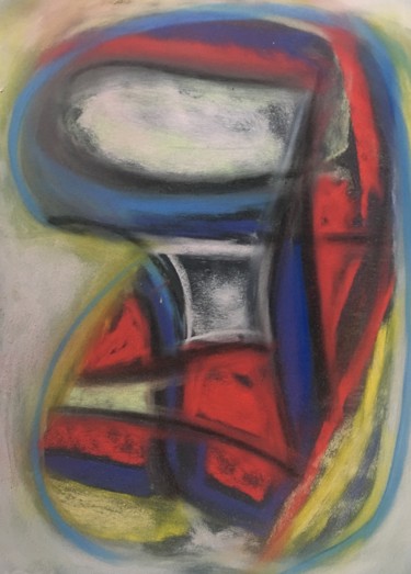 Painting titled "D" by Serge Berry, Original Artwork, Pastel