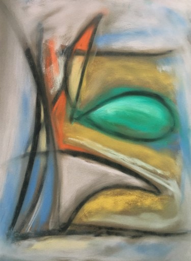 Peinture intitulée "E" par Serge Berry, Œuvre d'art originale, Pastel