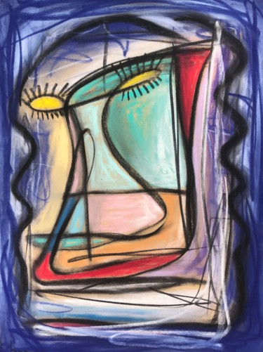 Peinture intitulée "La ragazza della sp…" par Serge Berry, Œuvre d'art originale, Pastel
