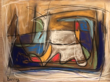 Painting titled "Scènes de la vie.." by Serge Berry, Original Artwork, Pastel