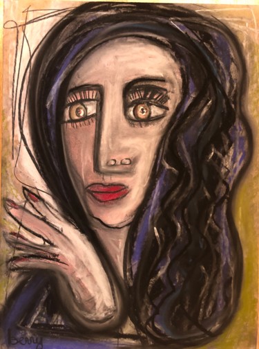 Painting titled "Esmeralda" by Serge Berry, Original Artwork, Pastel