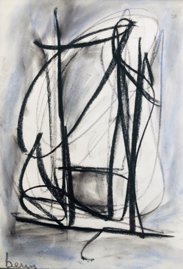 Картина под названием "L' immense amour de…" - Serge Berry, Подлинное произведение искусства, Пастель