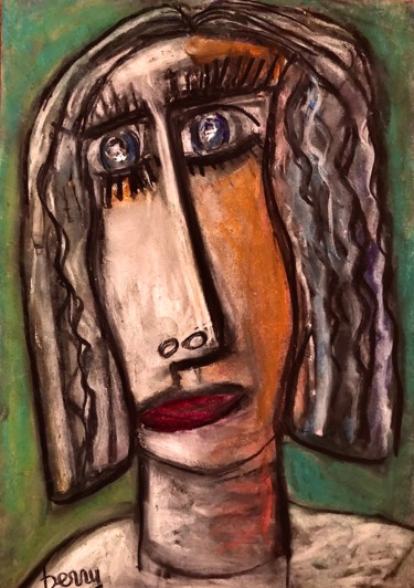 Peinture intitulée "Portrait d une Angl…" par Serge Berry, Œuvre d'art originale, Pastel