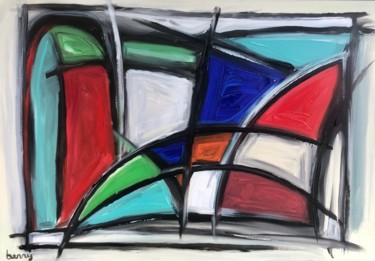 Painting titled "Structure architect…" by Serge Berry, Original Artwork, Acrylic