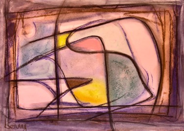 Malerei mit dem Titel "Limites" von Serge Berry, Original-Kunstwerk, Pastell