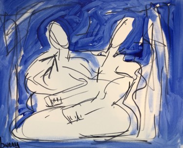 Pittura intitolato "Pensee 3" da Serge Berry, Opera d'arte originale, Acrilico
