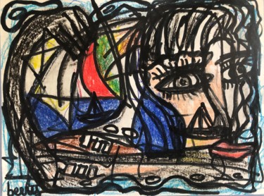 Painting titled "In the Navy" by Serge Berry, Original Artwork, Wax