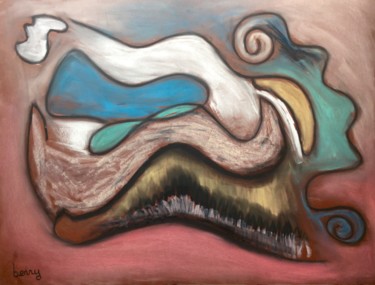 Malerei mit dem Titel "Madrid I" von Serge Berry, Original-Kunstwerk, Pastell