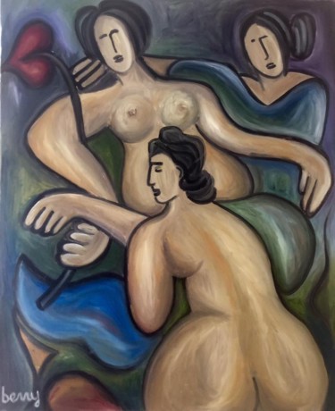 Painting titled "Sous le. Dôme epais" by Serge Berry, Original Artwork