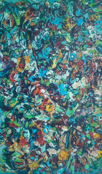 Peinture intitulée "Floraisons et deflo…" par Serge Berthereau, Œuvre d'art originale, Huile