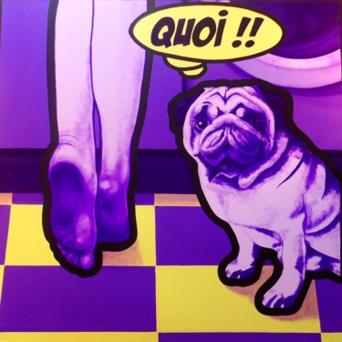 Peinture intitulée "QUOI..!!" par Serge Canu, Œuvre d'art originale, Acrylique