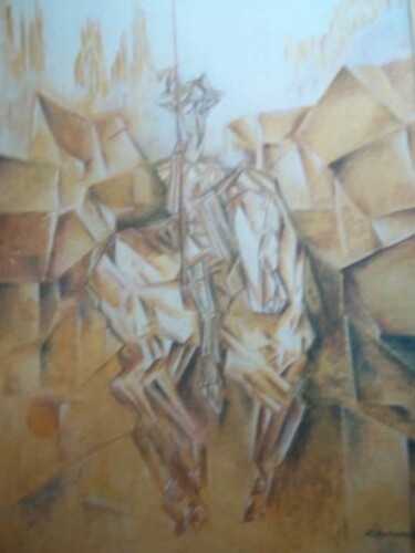 Peinture intitulée "Retour de Don Quich…" par Serge Guirchoun, Œuvre d'art originale, Huile