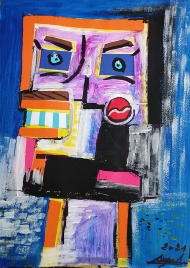 Painting titled "Pas de titre" by Serge Guirchoun, Original Artwork, Collages