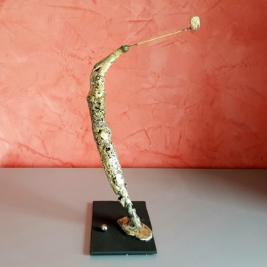 Sculpture titled "Golfer" by Serge Habryn, Original Artwork, Bronze