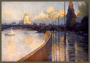 Painting titled "" Moscow-river  "" by Serge Ivantsov, Original Artwork